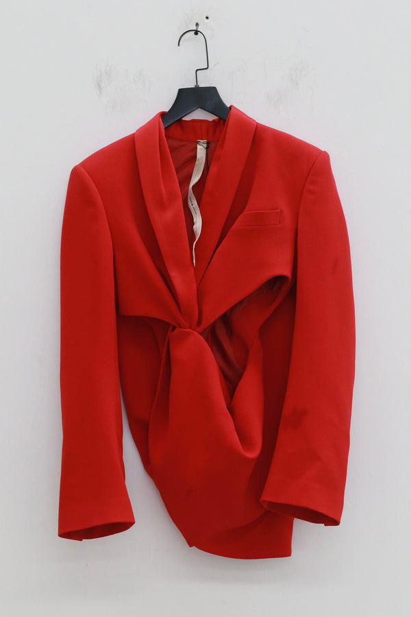 OUDE WAAG Openwork Buttoned Suit OW-OW-25SE-JK01-HONG (RE200 True Red)